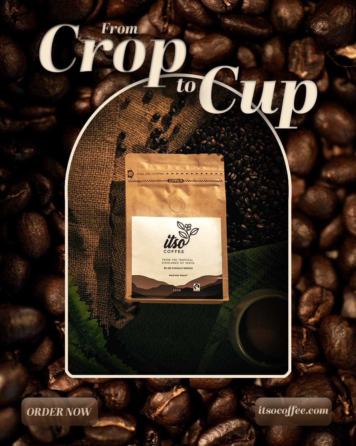 Premium Medium Roast Kenyan Ground Coffee - 250 G