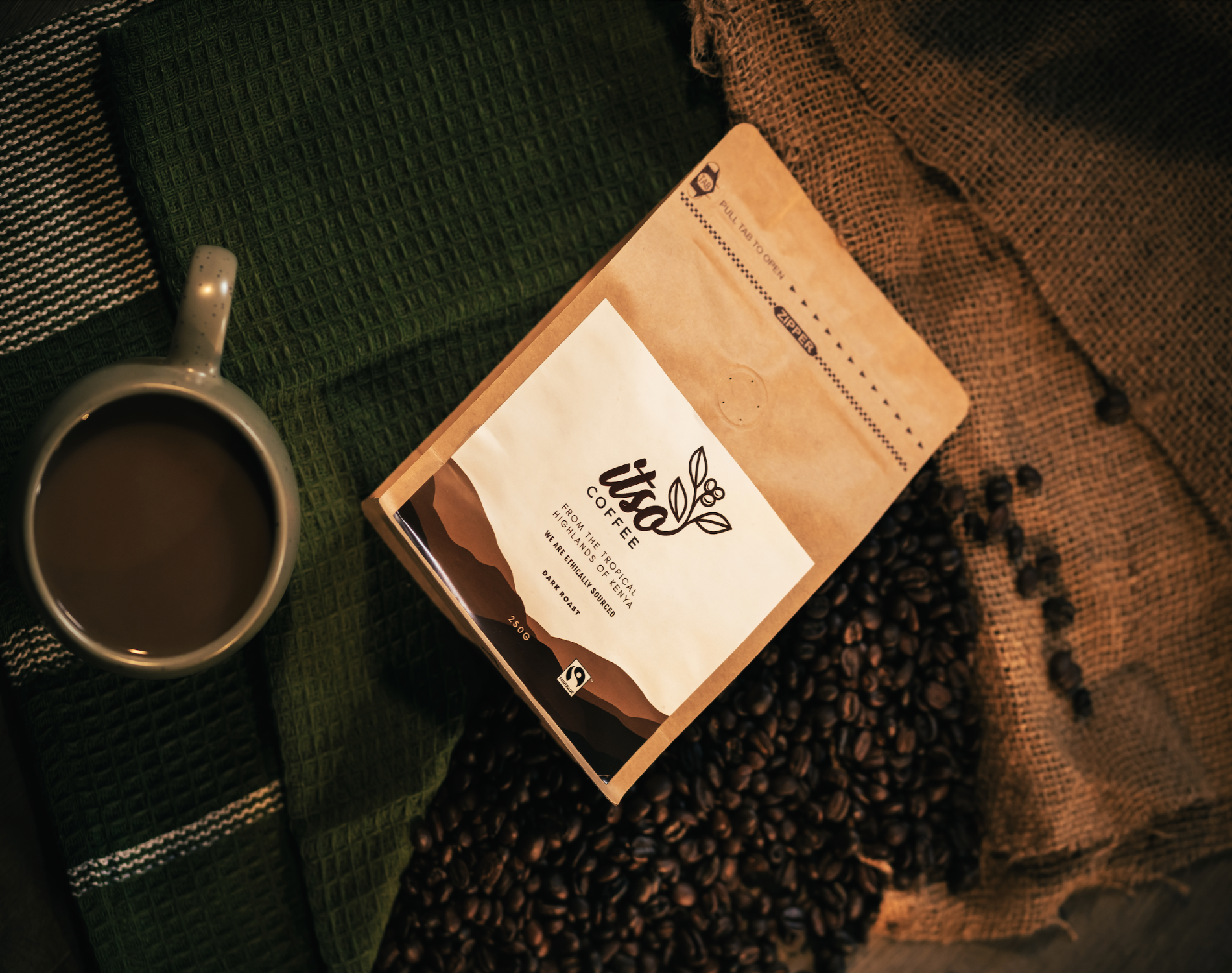 Premium Kenyan Dark Roast Ground Coffee- 250 G